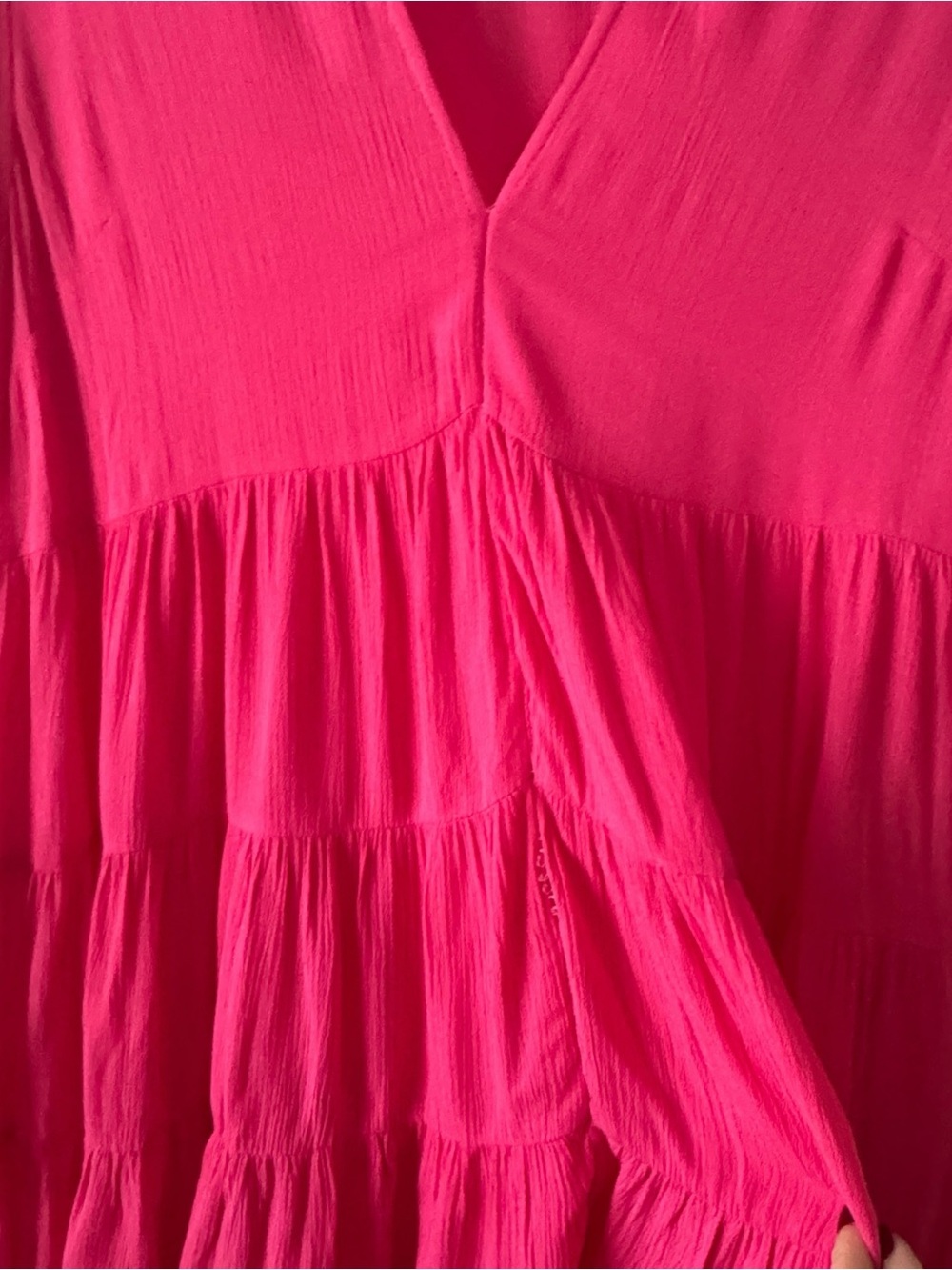 NEW Torrid Fuchsia V-Neck Tiered Tunic Dress, 1X - Picture 5 of 8
